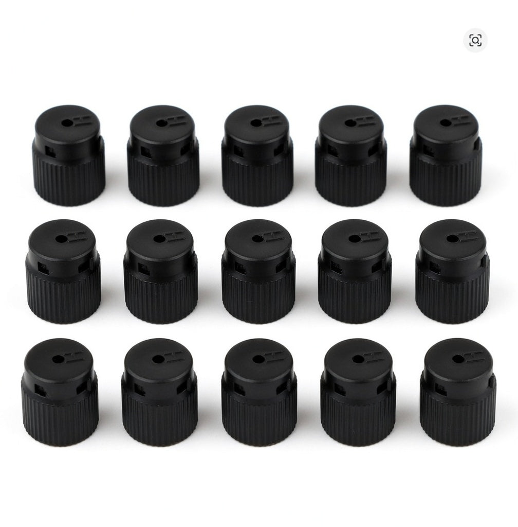 Zestaw 20 szt. nakładek na zawory klimatyzacji samochodowej – uniwersalne